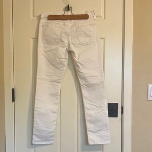 7 For All Mankind Roxanne White Straight Jeans
